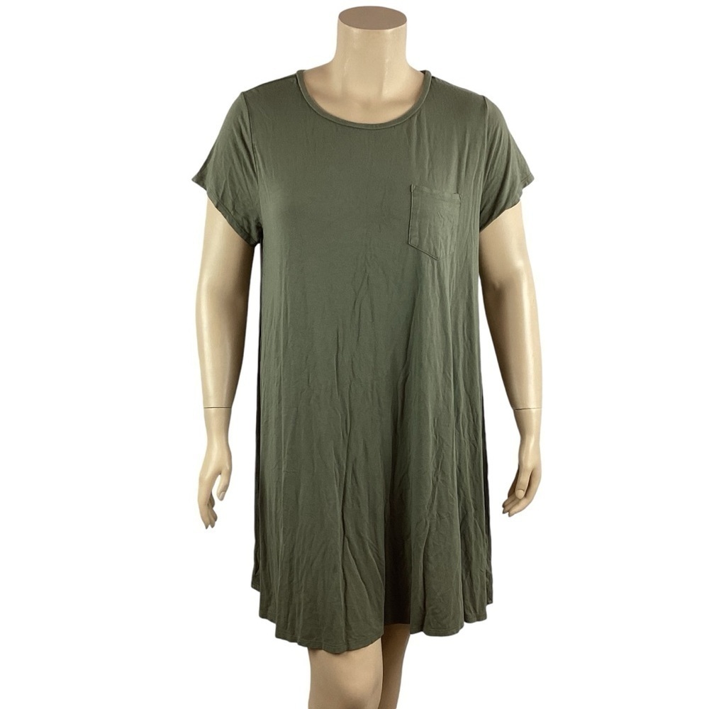 Arizona Jeans Jrs. Plus T-Shirt Dress Size 2X Green